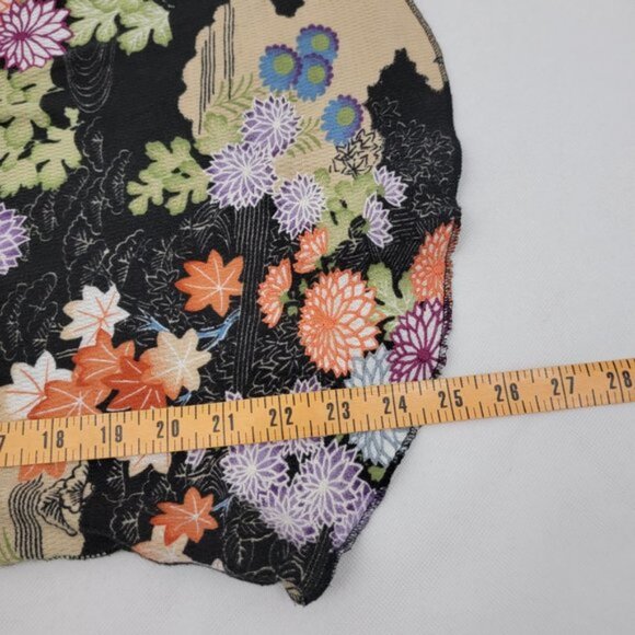 LUCKY BRAND Womens MEDIUM Thermal Shirt Asian Boho Retro Vintage Hippie Flower - Picture 14 of 14